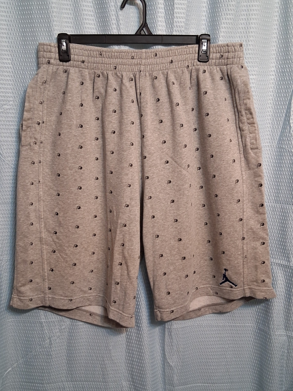 Jordan 11 Space Jam 20th Anniversary Men's Light Gray Athletic Knit Shorts